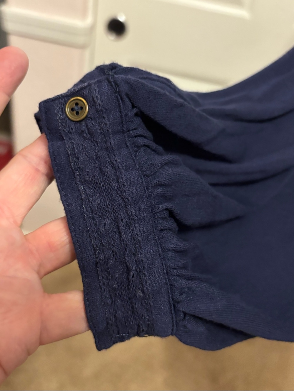 Knox Rose Navy Embroidered Peasant Tunic - Picture 5 of 11